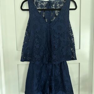 BB Dakota Midnight Lace Romper